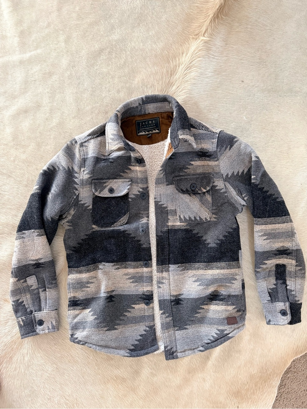 Jachs Sherpa-Lined Jacket in Cream and Brown